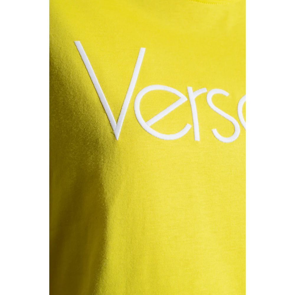 Versace T-shirt met logo Yellow Dames