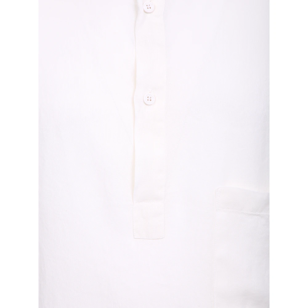 Costumein Witte Katoenen T-shirt Ronde Hals White Heren