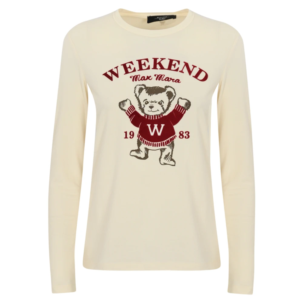 Max Mara Weekend Gedrukt katoenen shirt met lange mouwen White Dames