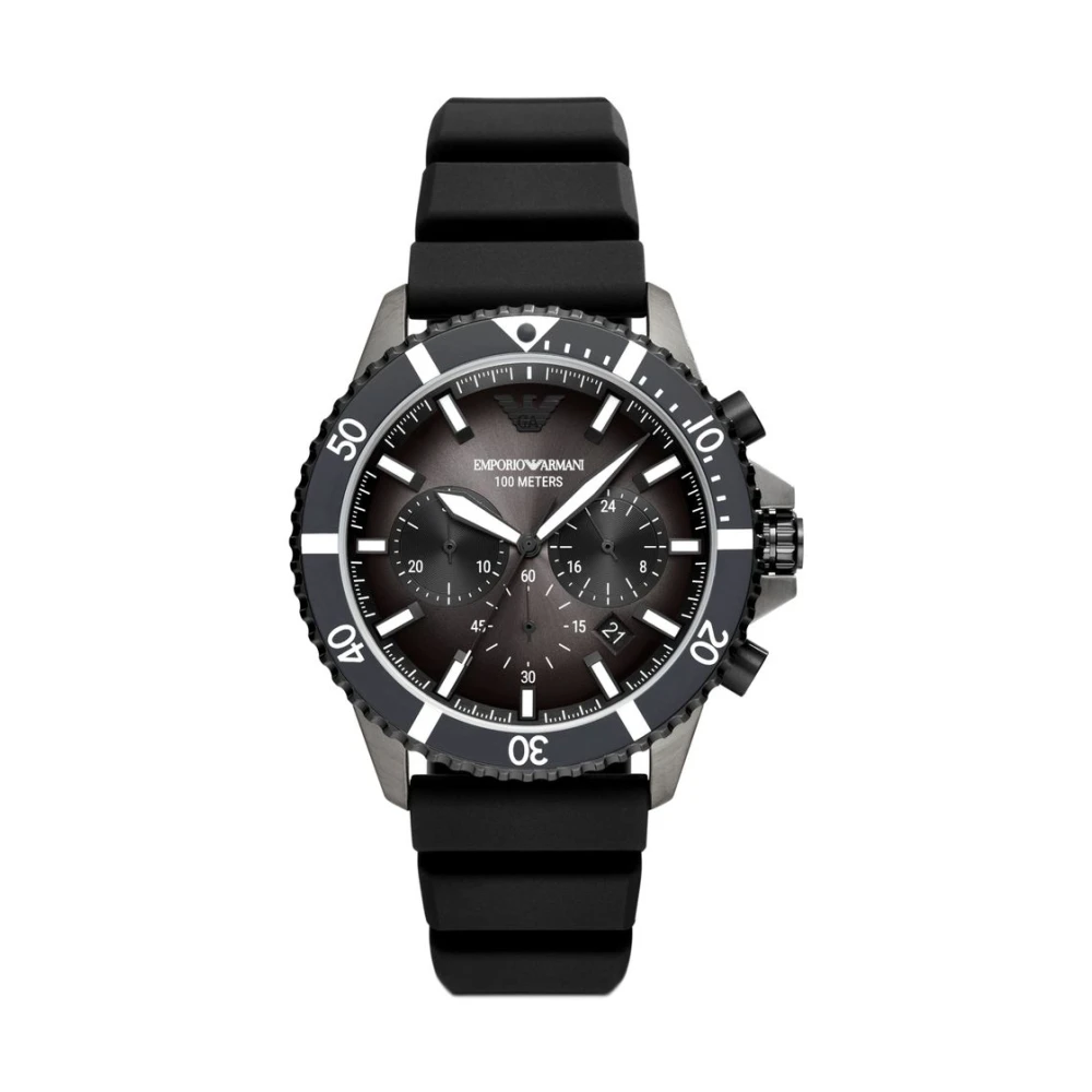 Emporio Armani Men's Gray Chronograph Diver Watch