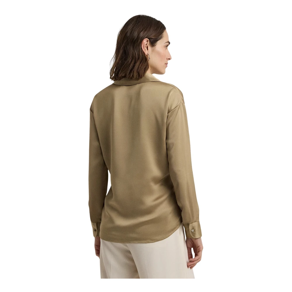 Ralph Lauren Jaylah Blouse met Lange Mouwen Yellow Dames