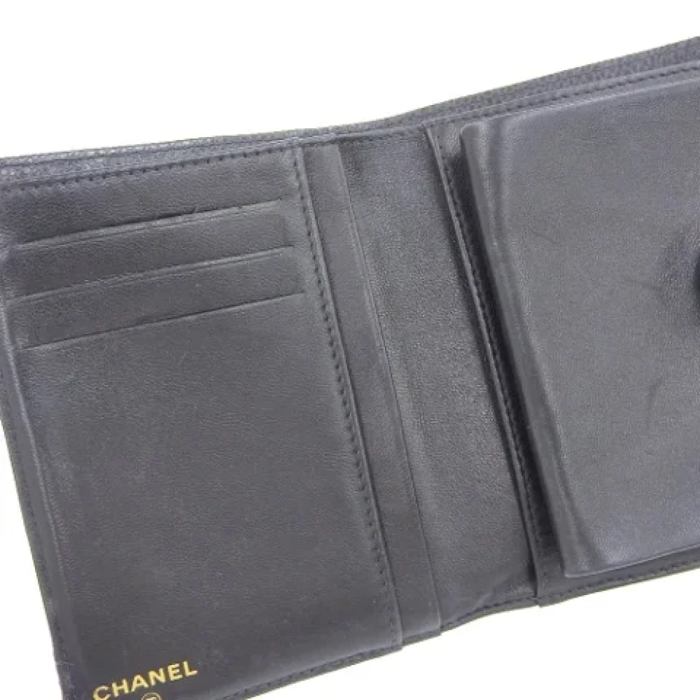 Chanel Vintage Pre-owned Canvas wallets Black Dames