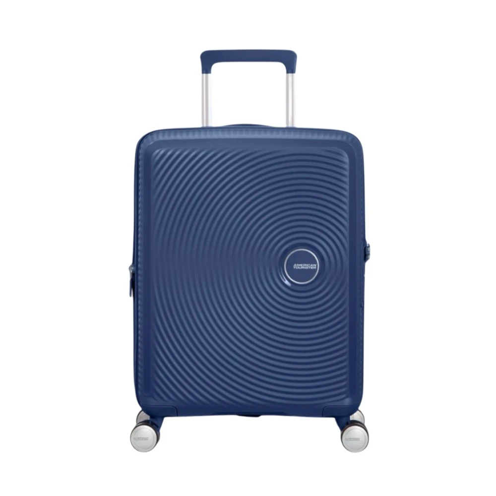 American Tourister Soundbox Spinner Cabin Suitcase, 55 cm | Midnight Navy, expandable hardside suitcase, 55H x 40W x 20D cm, 35.5/41 L, 2.6 kg, with TSA lock - Image 3