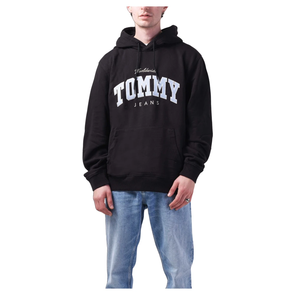 Tommy Hilfiger Klassieke Zwarte Varsity Sweatshirt Black Heren