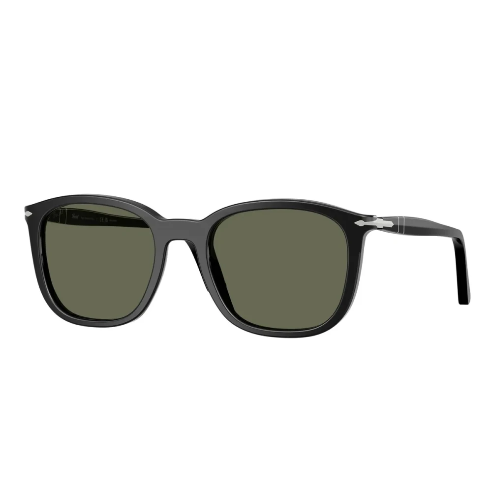 Persol Unisex Black/Green Po3355s 95/58 Sunglasses Acetate Pillow Polarized - Image 2