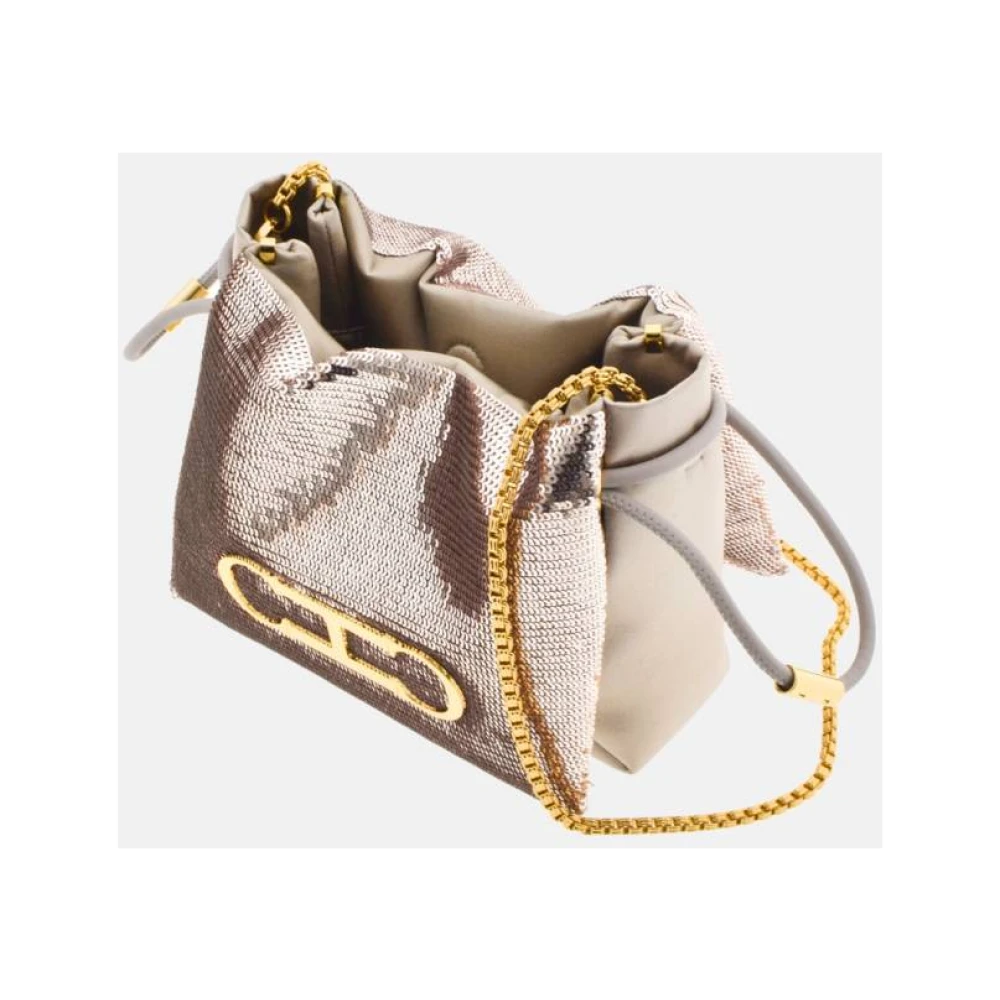 Carolina Herrera Paillet Soft Bucket Mini Tas Brown Dames