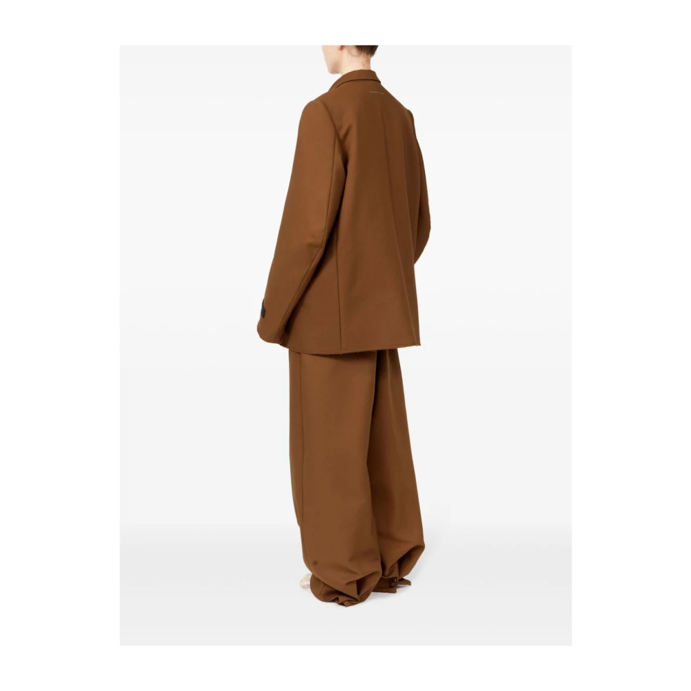 MM6 Maison Margiela Bruine Jassen met Logopatch Brown Dames