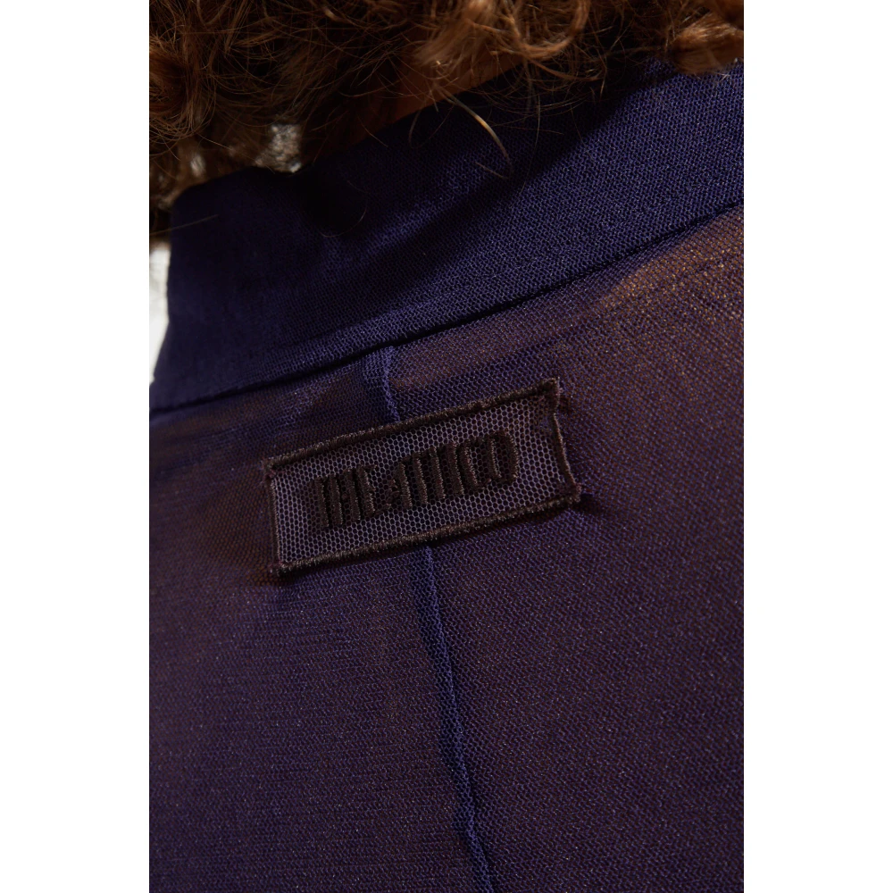 The Attico Jurk met kraag Purple Dames
