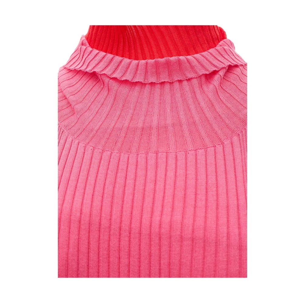 Bottega Veneta Rosa Katoenen Jurk Pink Dames
