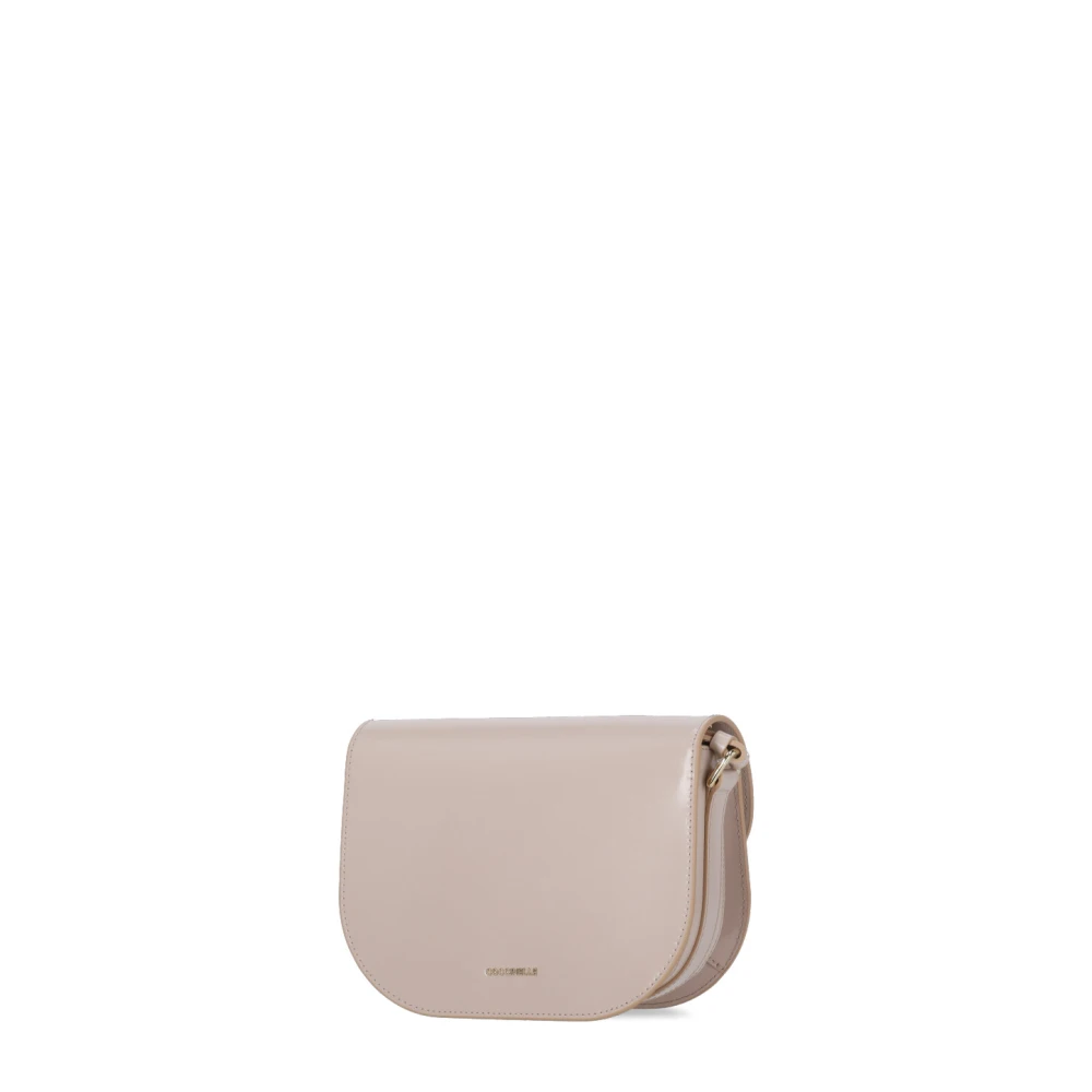 Coccinelle Roze Leren Schoudertas met Klep Pink Dames