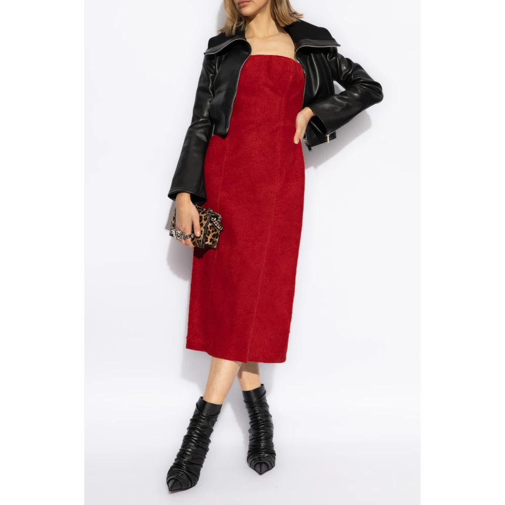 alexander mcqueen Leren jas Black Dames