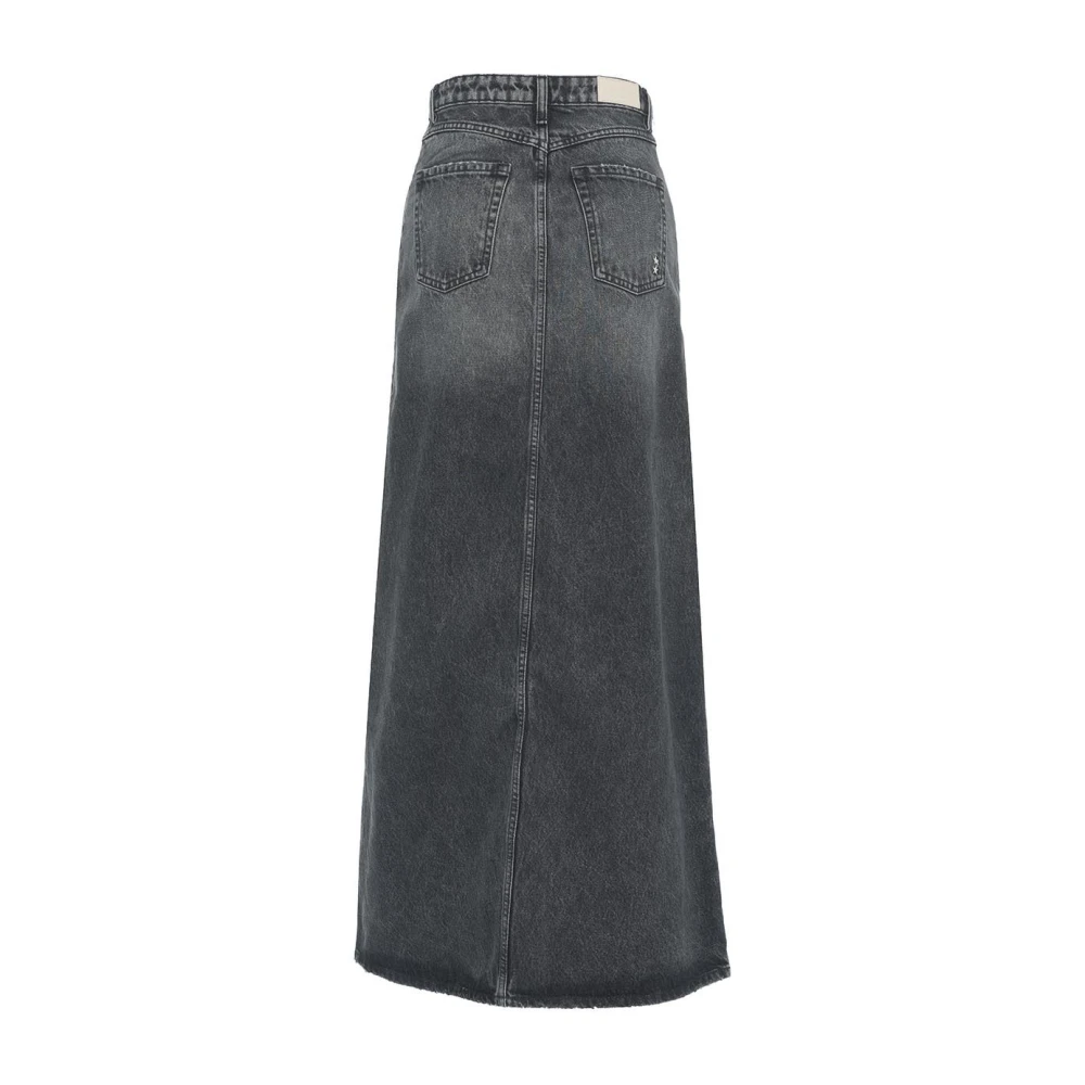 Icon Denim Grijze Denim Maxi Rok Gray Dames