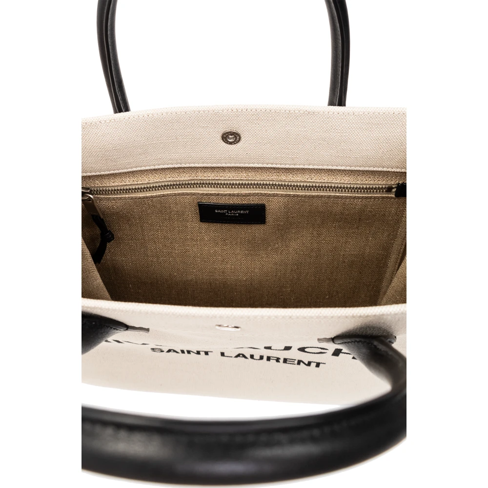 Saint Laurent Rive Gauche North South Shopper Bag Beige Heren