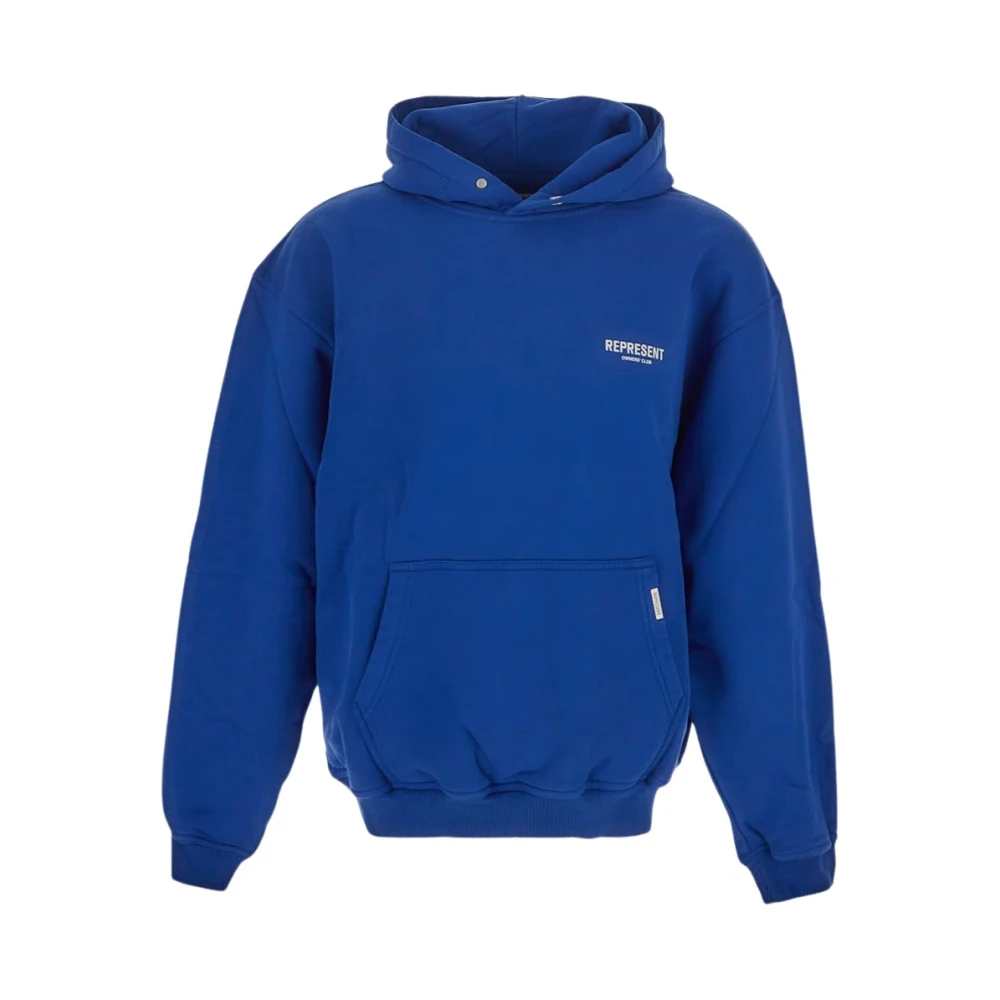Represent Logo Hoodie Blue Heren
