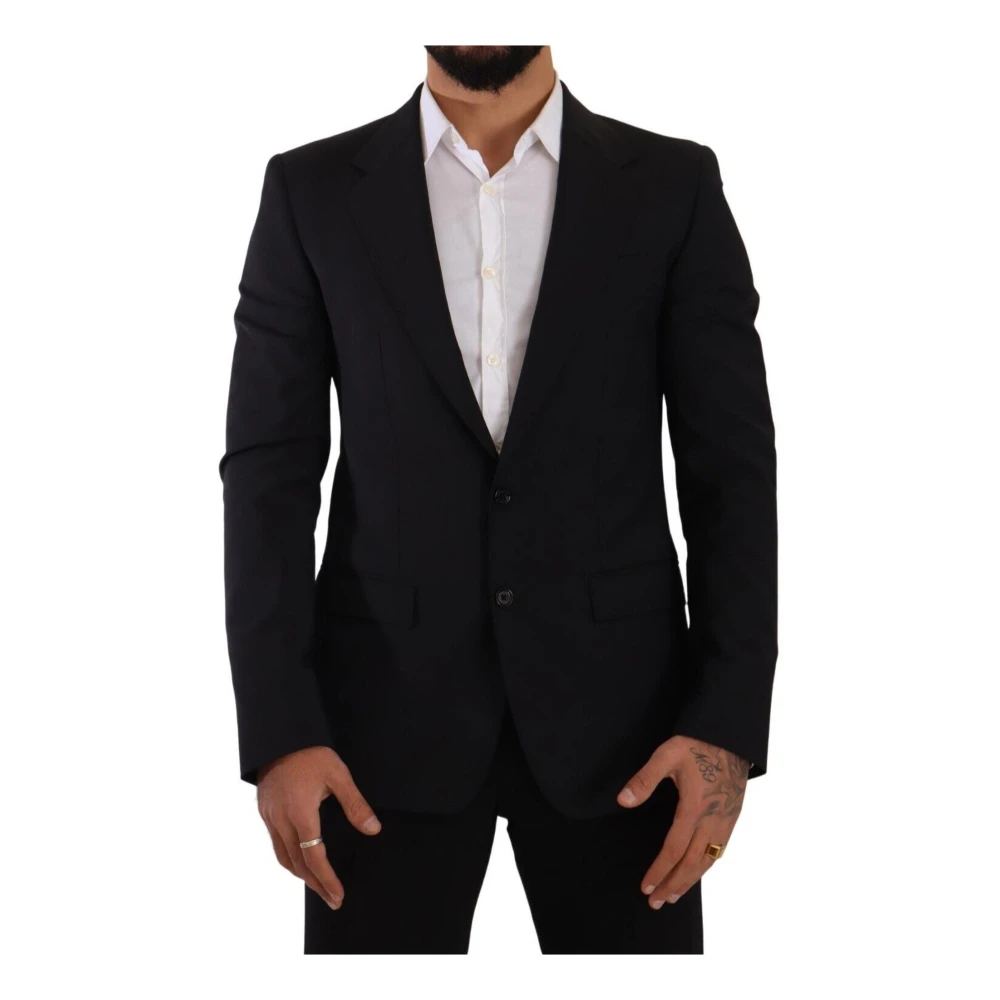 Dolce & Gabbana Hombre Negro - Blazer Martini Slim Fit 2 Botones - Suits - M