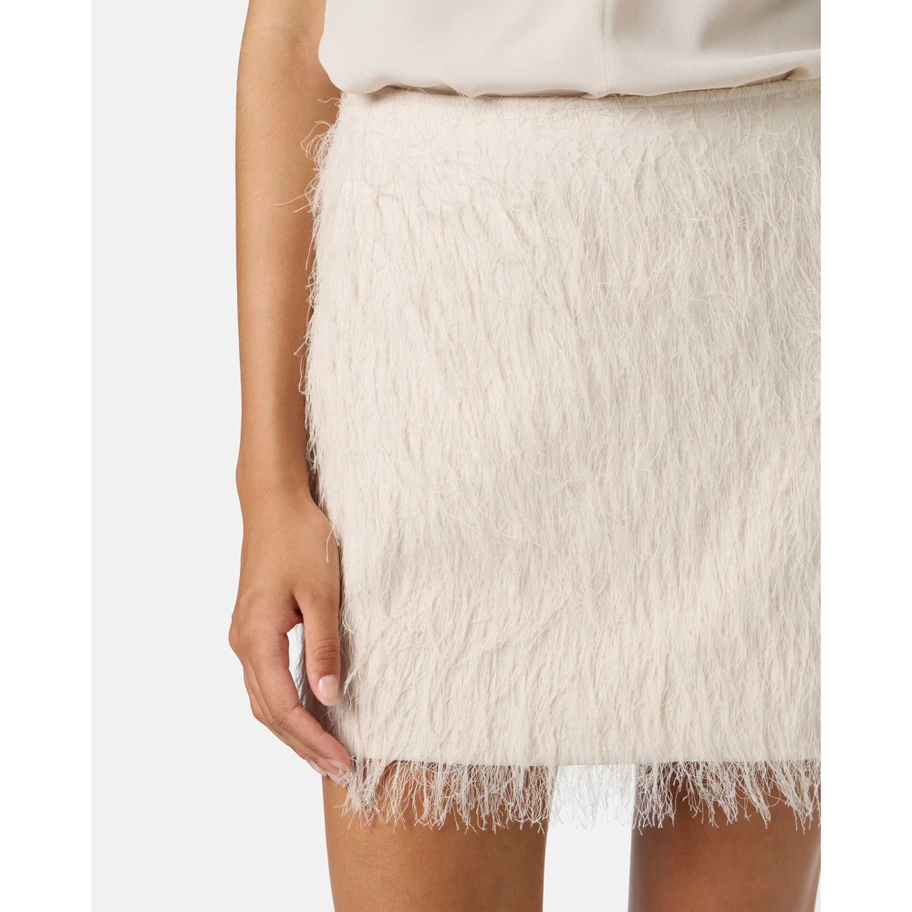 Iceberg Stoffige roze minirok van pluizige viscosestof Beige Dames