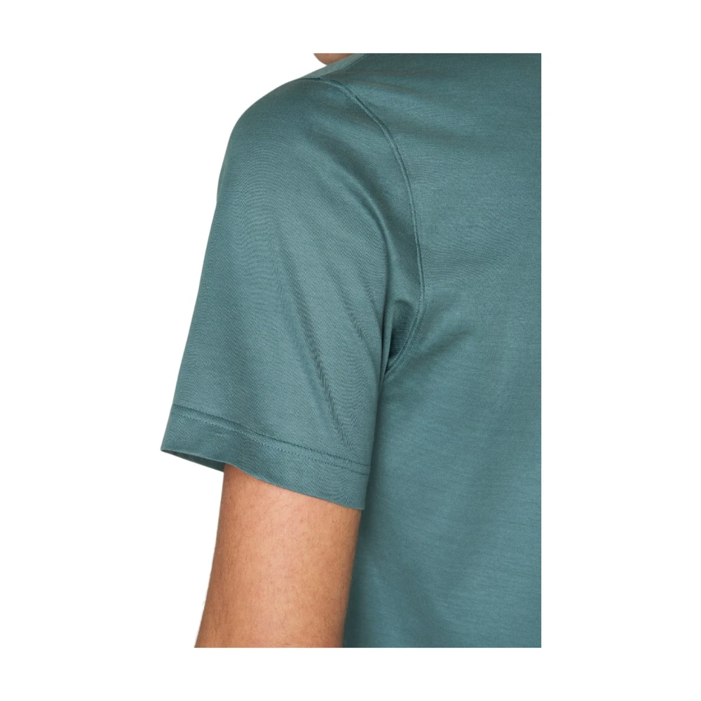Eton Luxe Filo di Scozia T-shirt Green Heren
