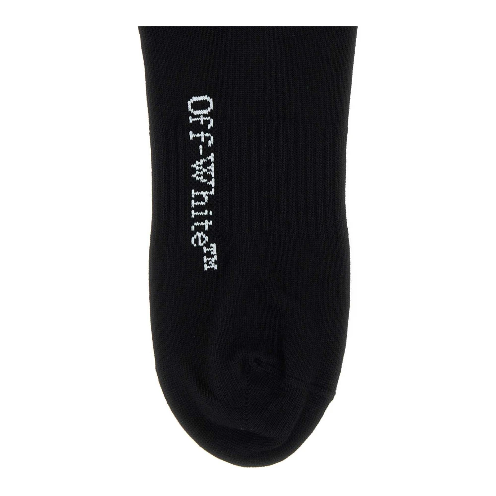 Off White Zwarte stretch katoenen sokken Black Heren