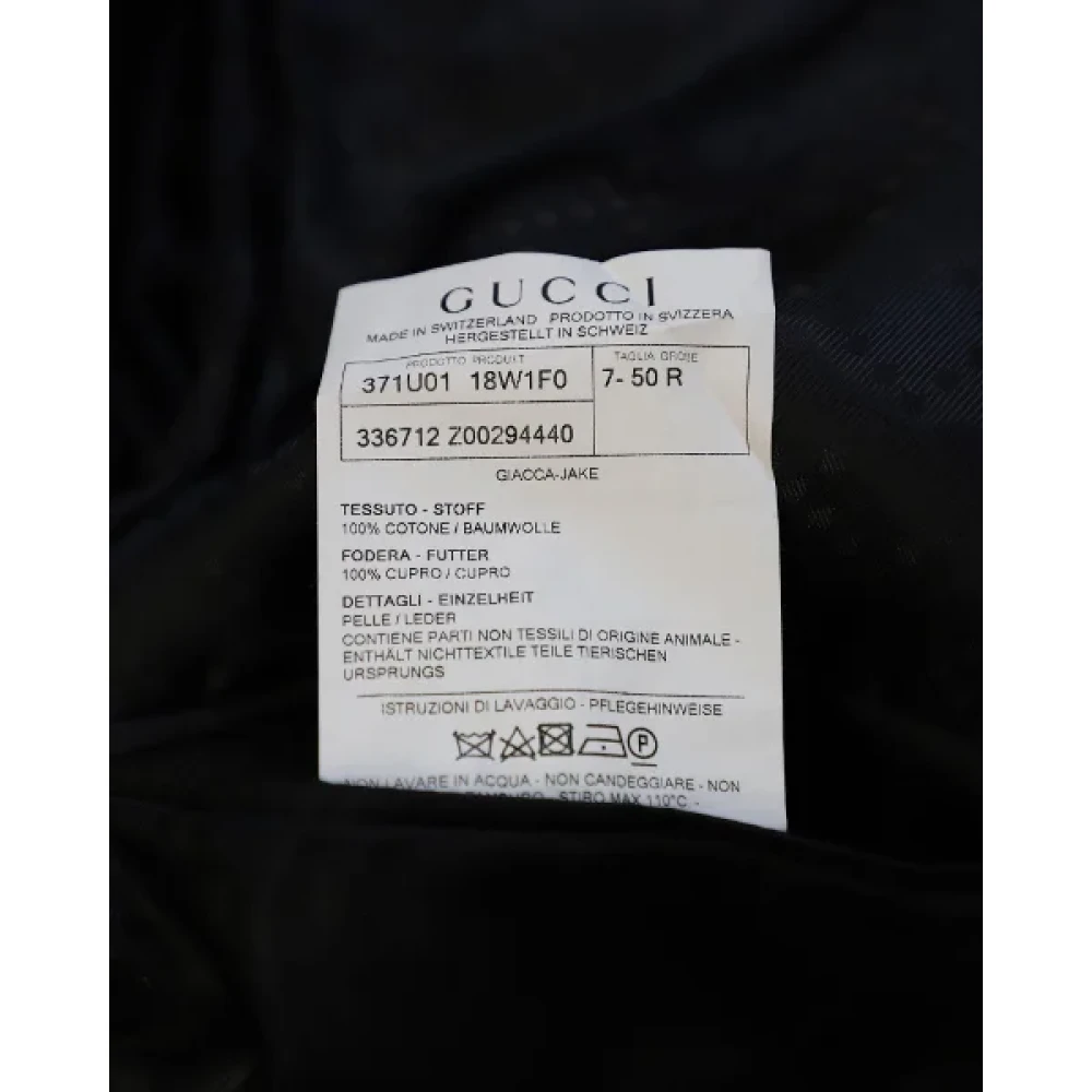 Gucci Vintage Pre-owned Cotton outerwear Blue Heren
