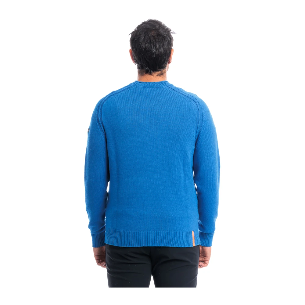 RRD Glad Katoenen Gebreide Trui Blue Heren