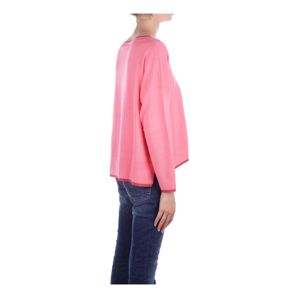 Liu Jo Fuchsia Sweater met Cut-Out Details Pink Dames