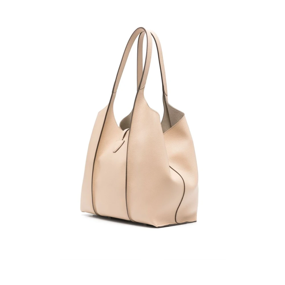 TOD'S Beige Korrelig Leren Tote Tas Pink Dames