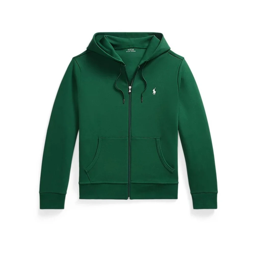 Polo Ralph Lauren Uomo Verde Felpa Zip Logo - Immagine 3