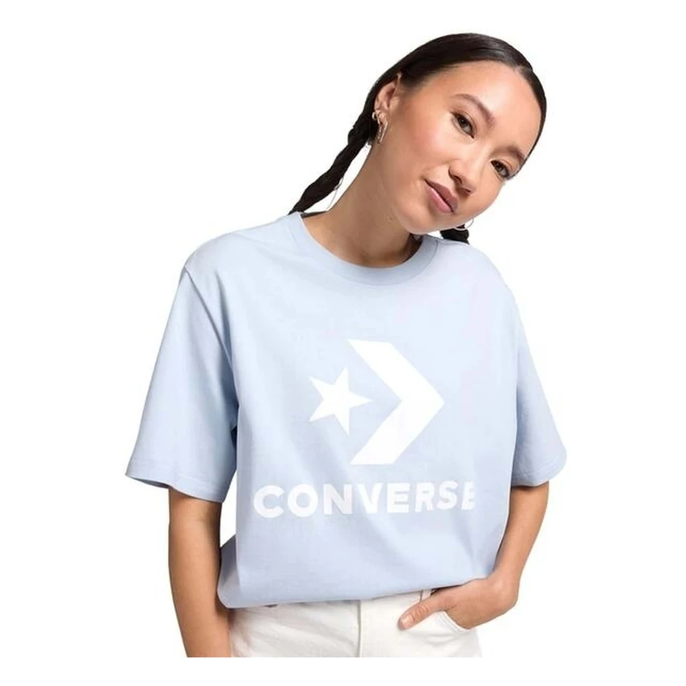 Converse T-shirt Blue Dames