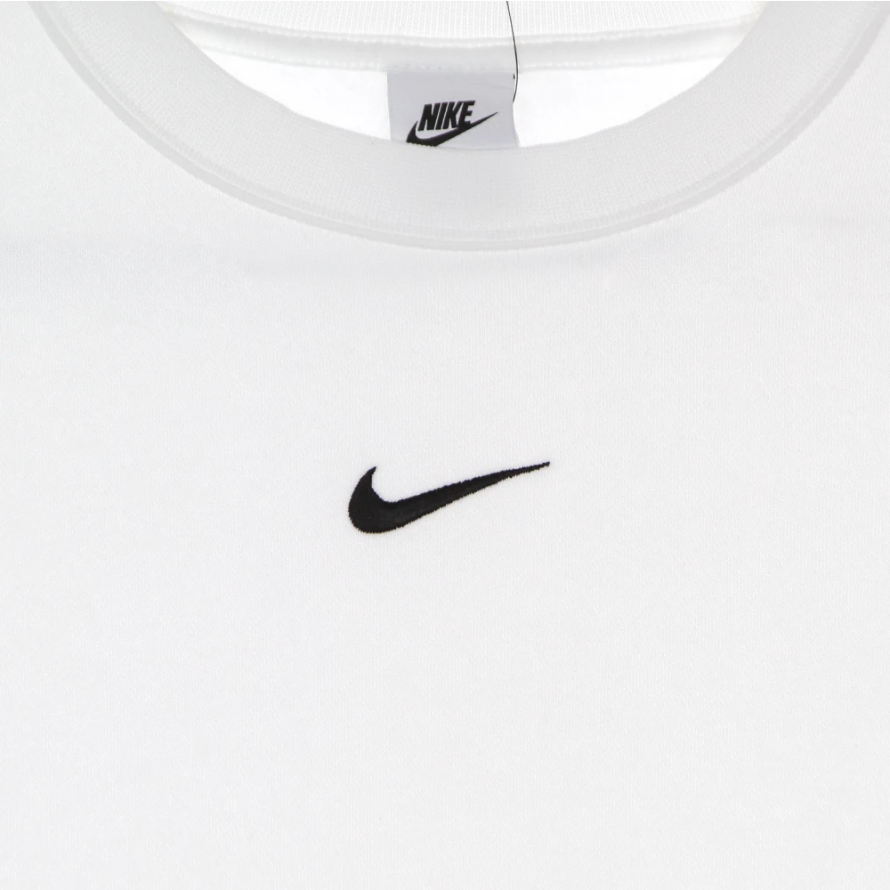 Nike Essentials Crewneck Sweatshirt Fleece Oversized Wit Zwart White Dames