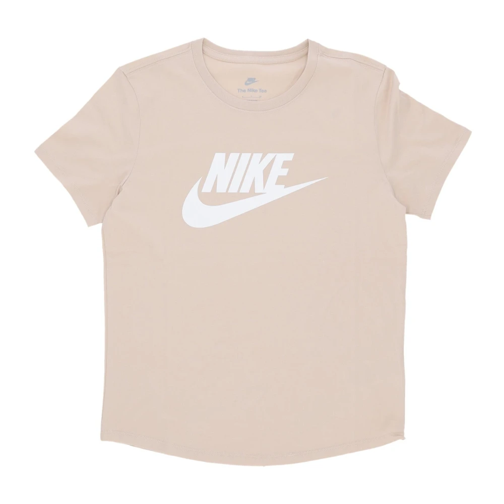 Nike Women's Beige Essentials Club Tee T-Shirt - Training T-Shirts & Tops - M - Sport