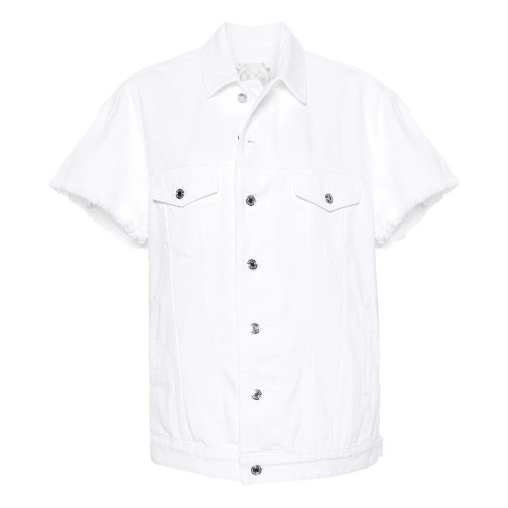 Michael Kors Wit Denim Jack Casual Style White Dames