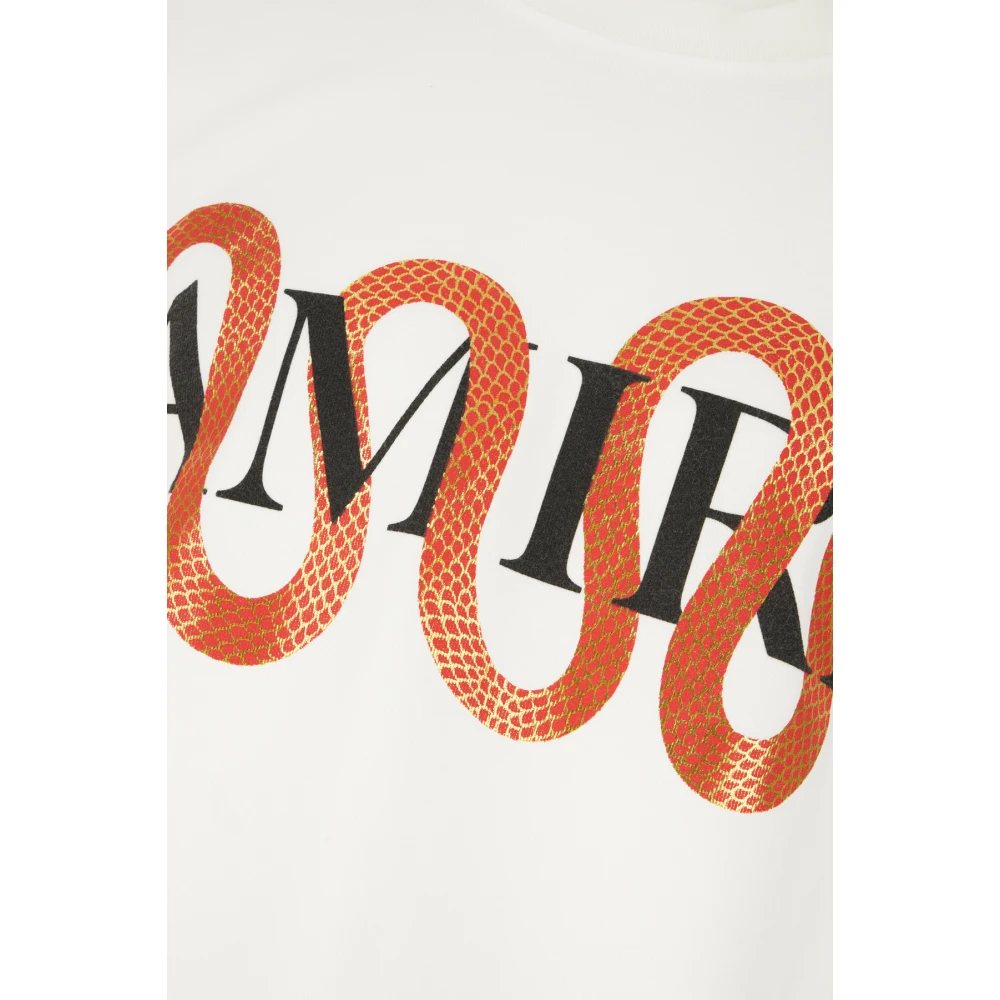 Amiri Snake Tee Beige Heren