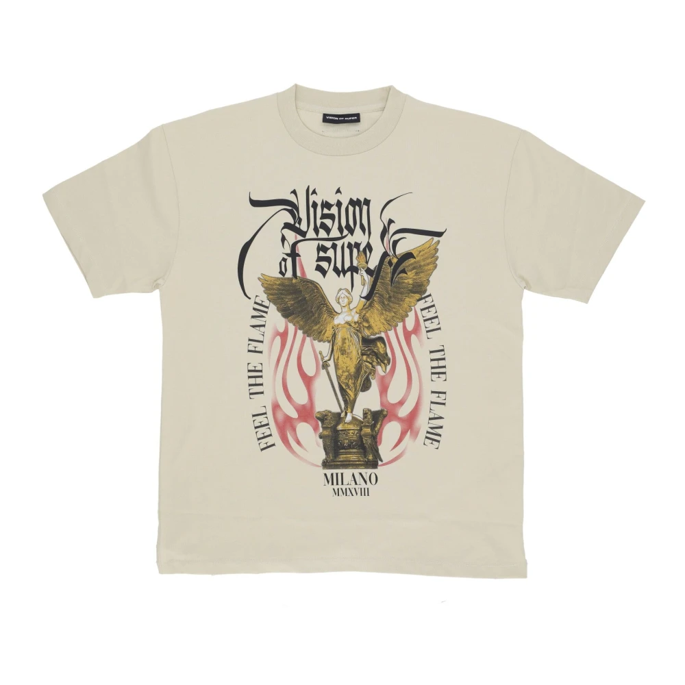 Vision OF Super Gotiska Flammor Tee Sand Herr T-shirt Beige, Herr