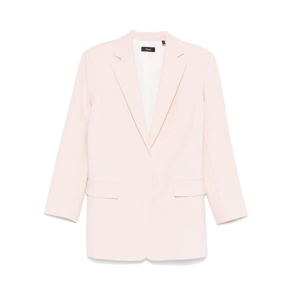 Theory Roze Blazer met Klepzakken Pink Dames