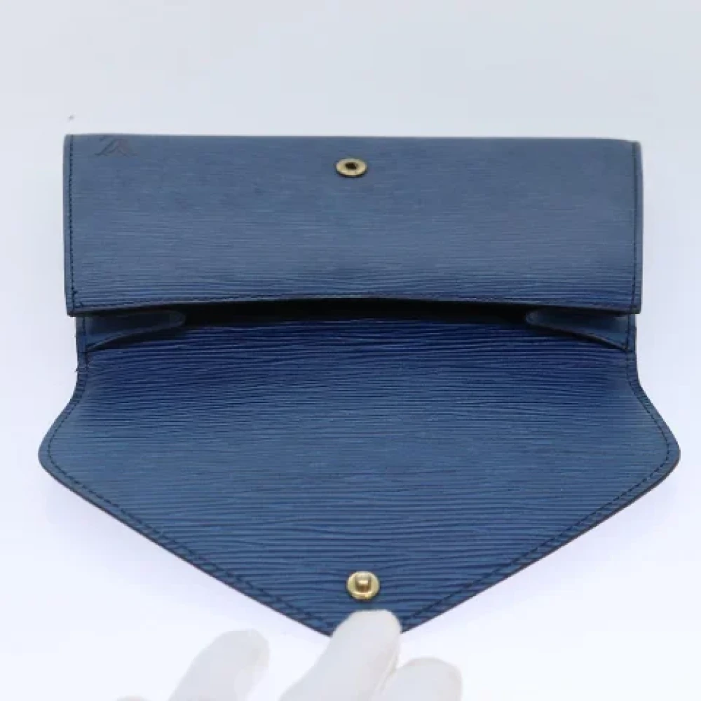 Louis Vuitton Vintage Pre-owned Leather clutches Blue Dames