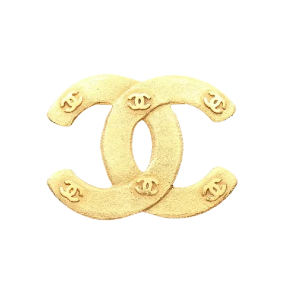 Chanel Vintage Pre-owned Metal chanel-jewelry Geel Dames