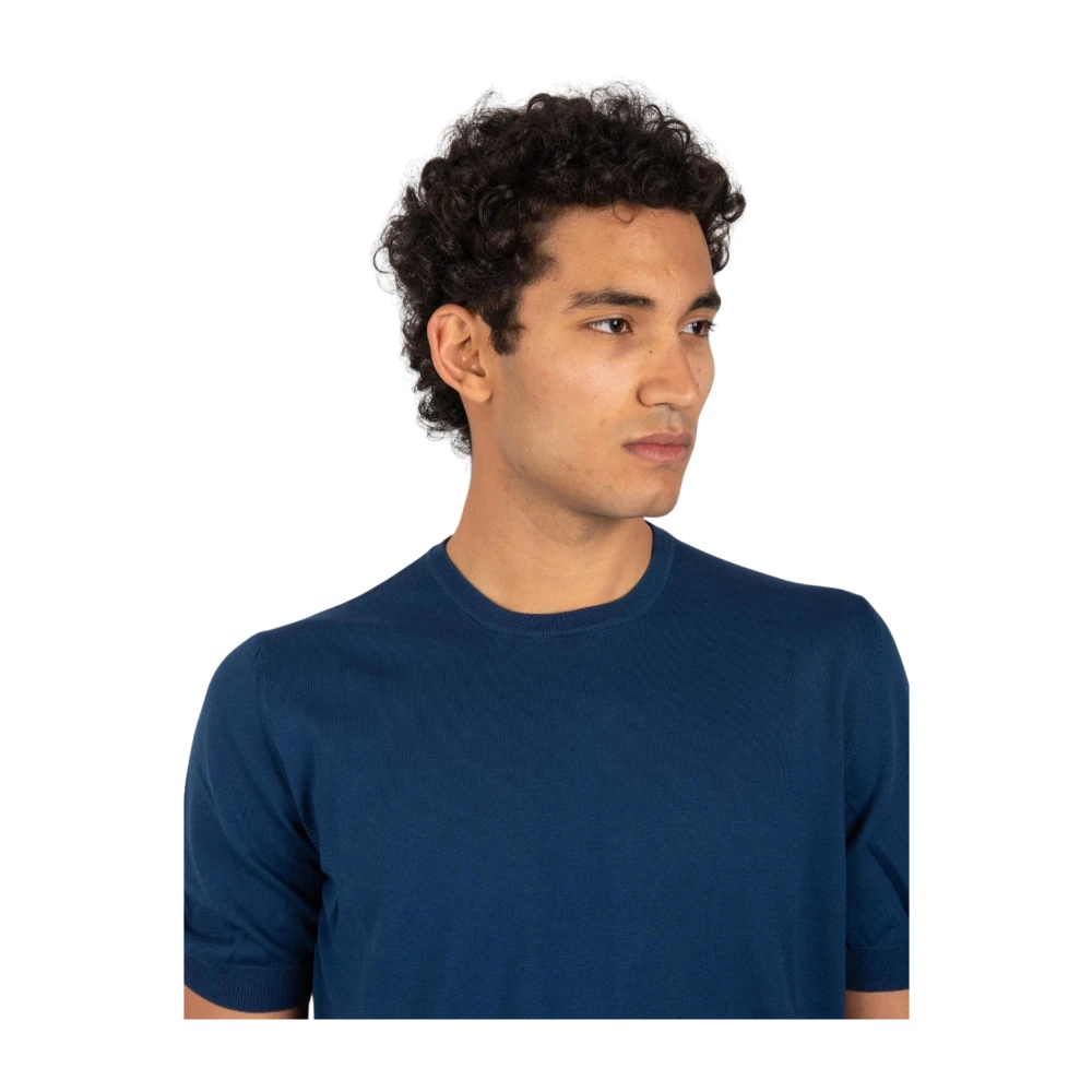 Gran Sasso Casual T-shirt Blue Heren