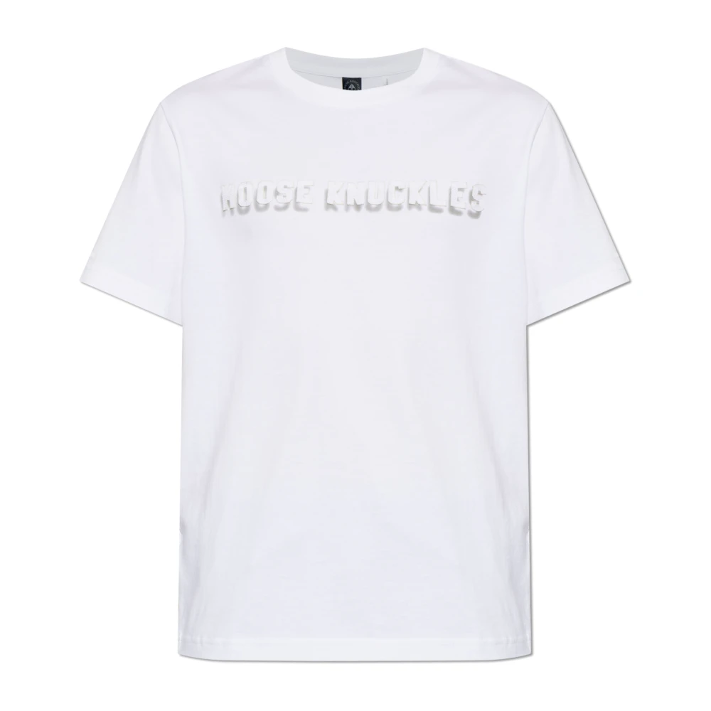 Moose Knuckles Men's White T-Shirts, Xl, Connor Logo T-Shirt