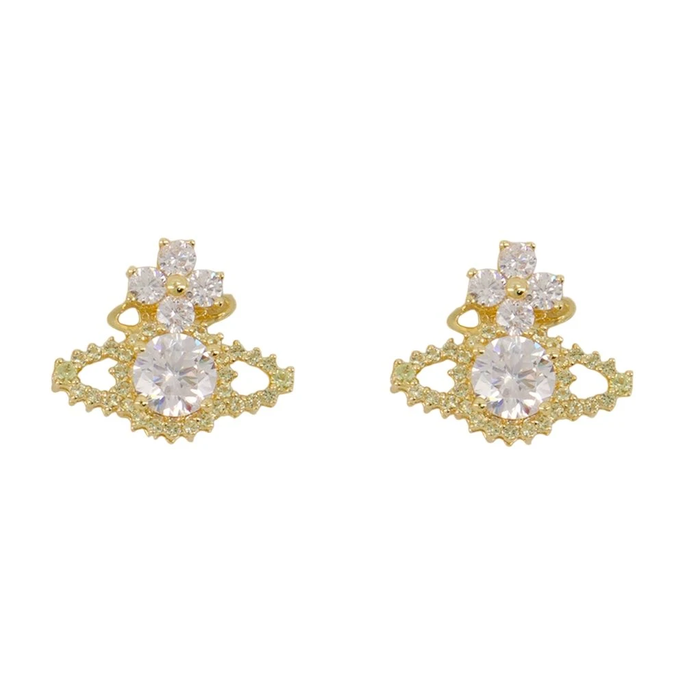 Vivienne Westwood Yellow Earrings, Female, One Size, Valentina Orb Earrings