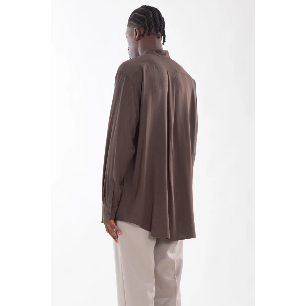 Magliano Manifesto Lettering Shirt Brown Heren