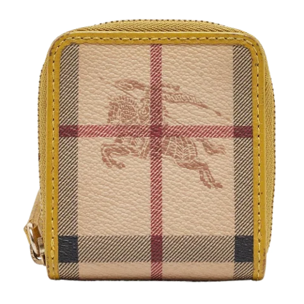 Burberry Vintage Pre-owned Leather wallets Beige Dames