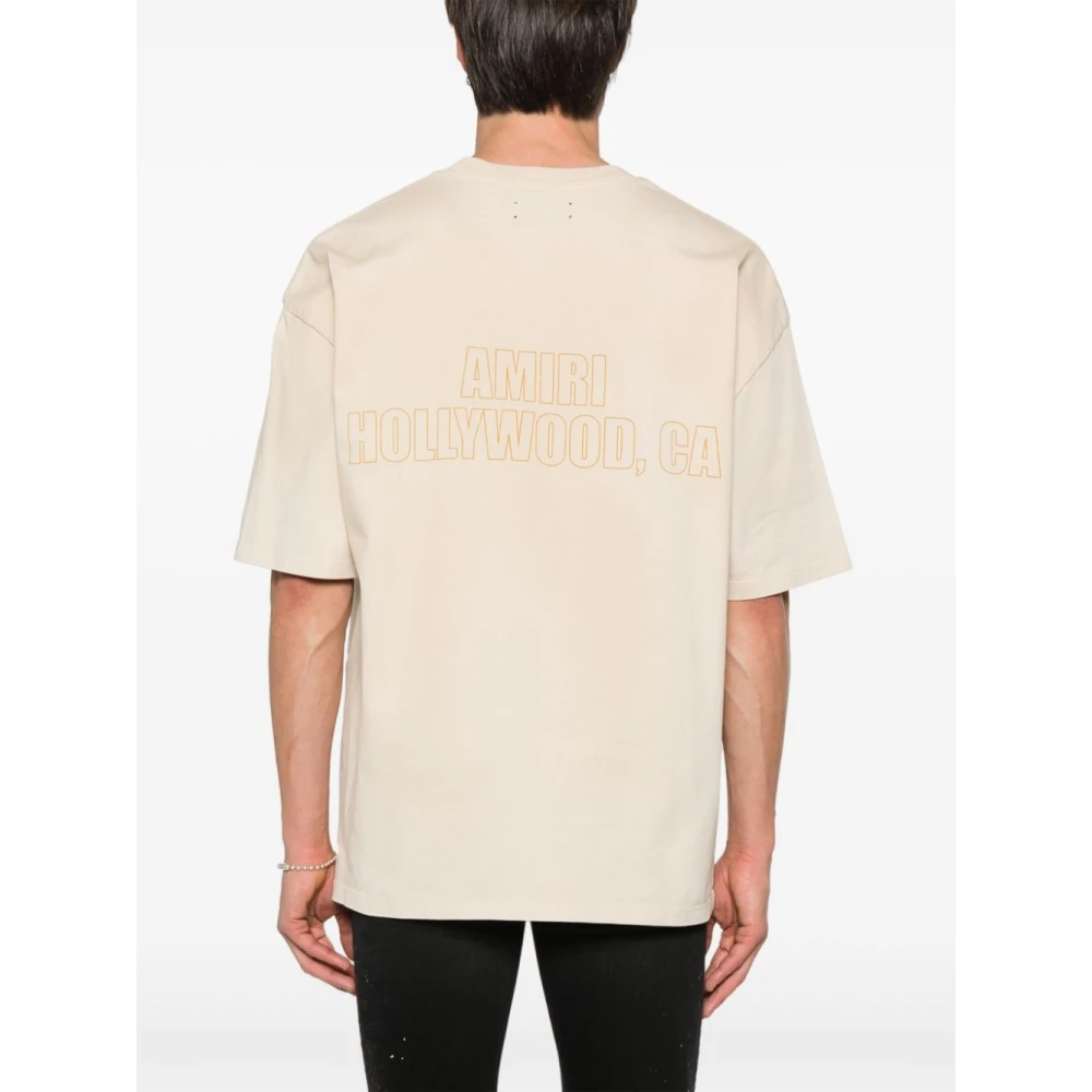 Amiri Vintage Crew Neck T-shirt Beige Heren
