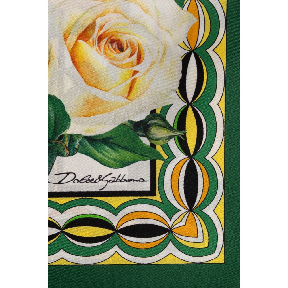 Dolce & Gabbana Zijden sjaal Green Dames