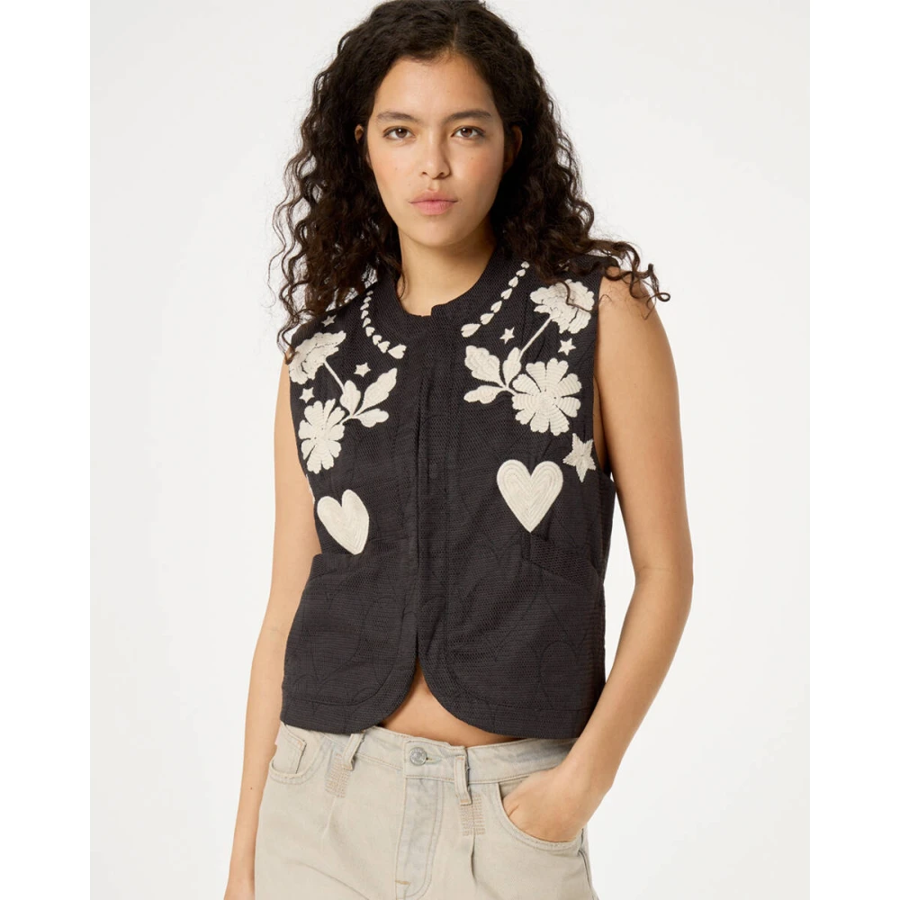 Fabienne Chapot Berry Gilet Stijlvol Cltgil06 Black Dames