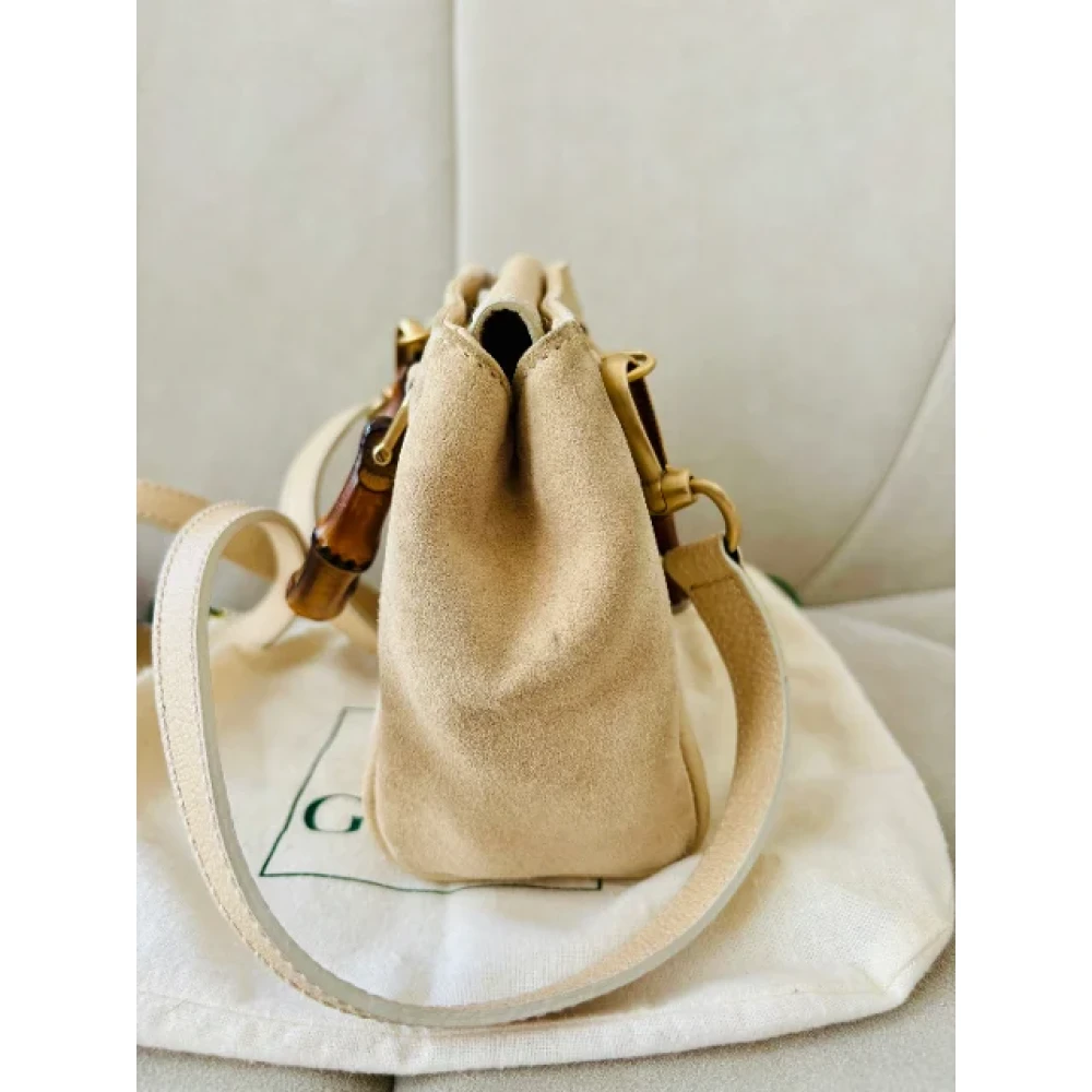 Gucci Vintage Pre-owned Leather gucci-bags Beige Dames