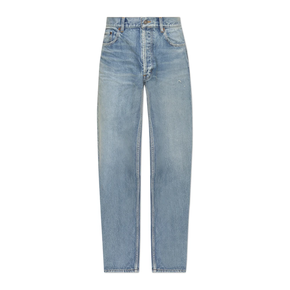 Saint Laurent Jeans met vintage effect Blue Heren