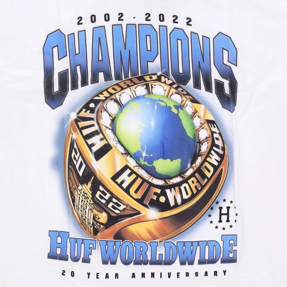 HUF Kampioenen Tee Wit Heren T-Shirt White Heren