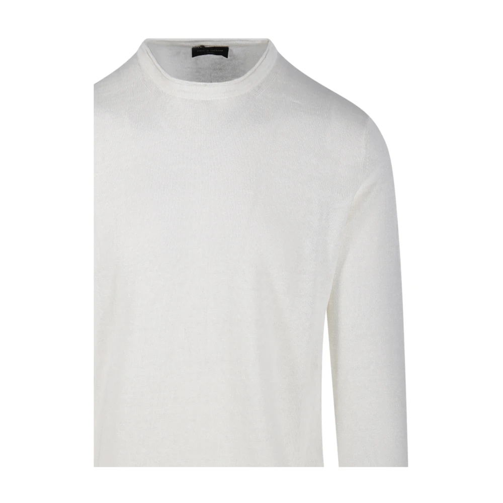 Roberto Collina Bianco Ronde Hals Sweater Rb2002 White Heren
