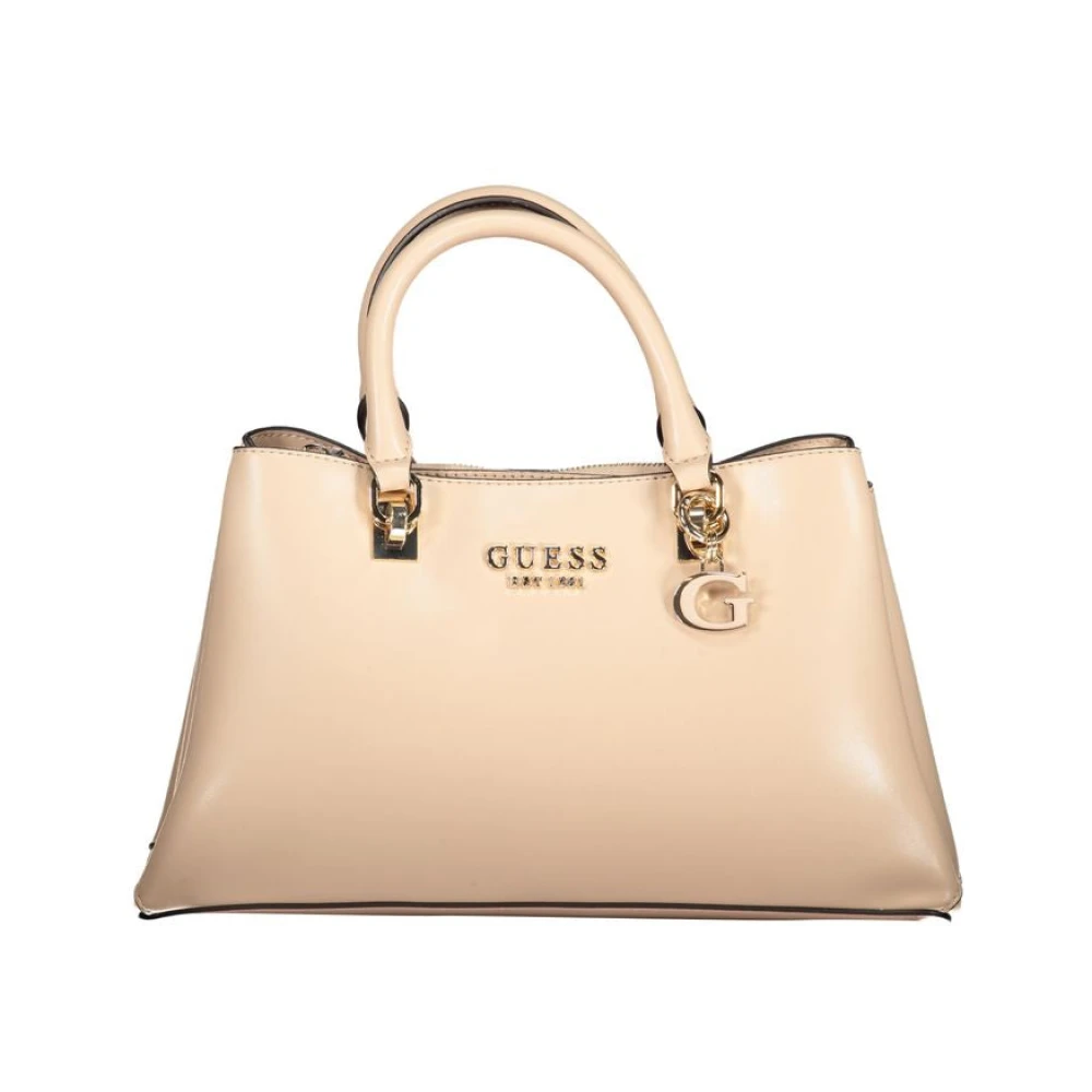 Guess Beige Handväska med Justerbar Axelrem Beige, Dam