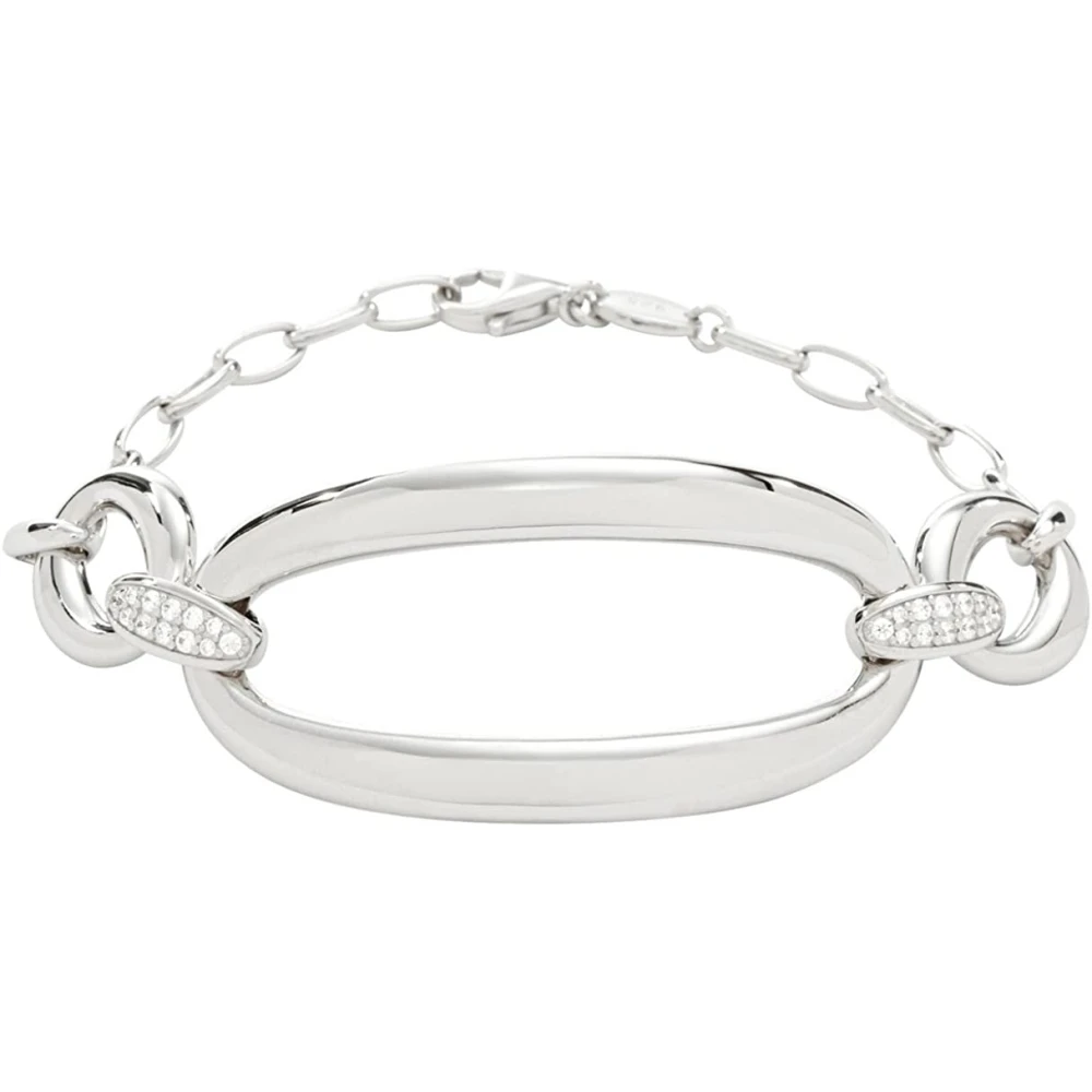 Fossil Women's Silver Bracelet With Stone Detail